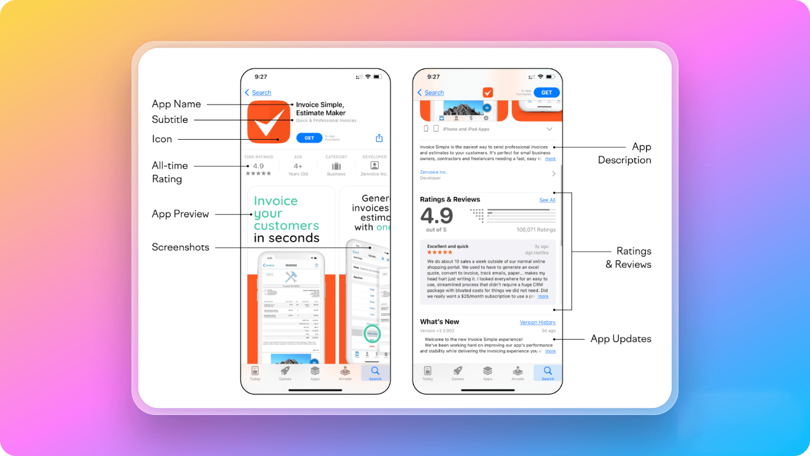 React Native Starter AI's app store page ASO indicators