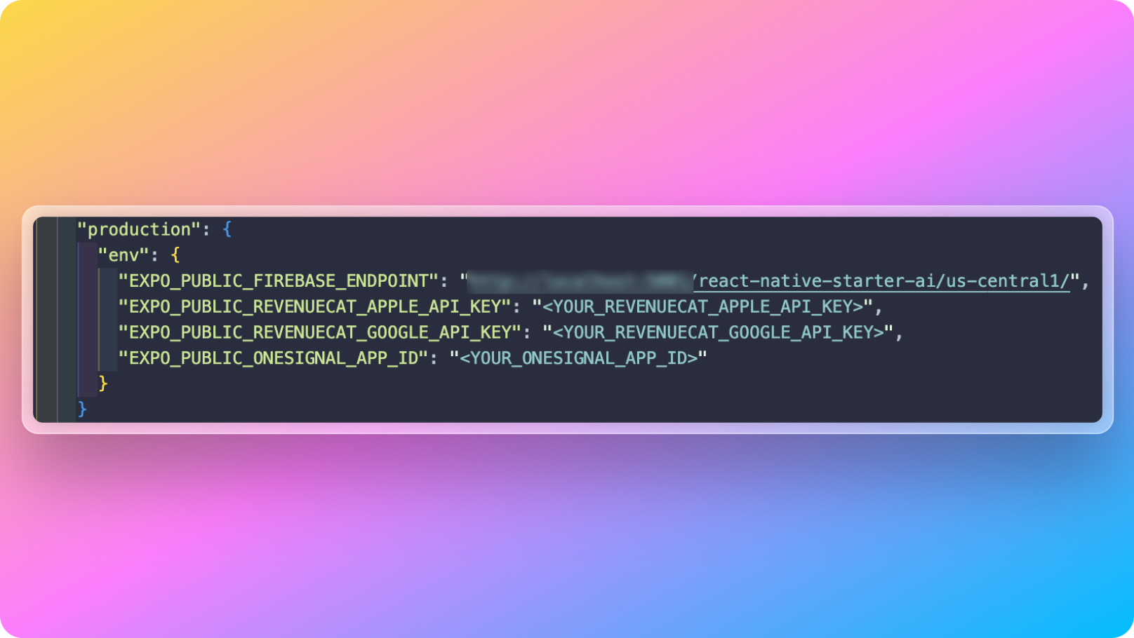 eas environment variables json