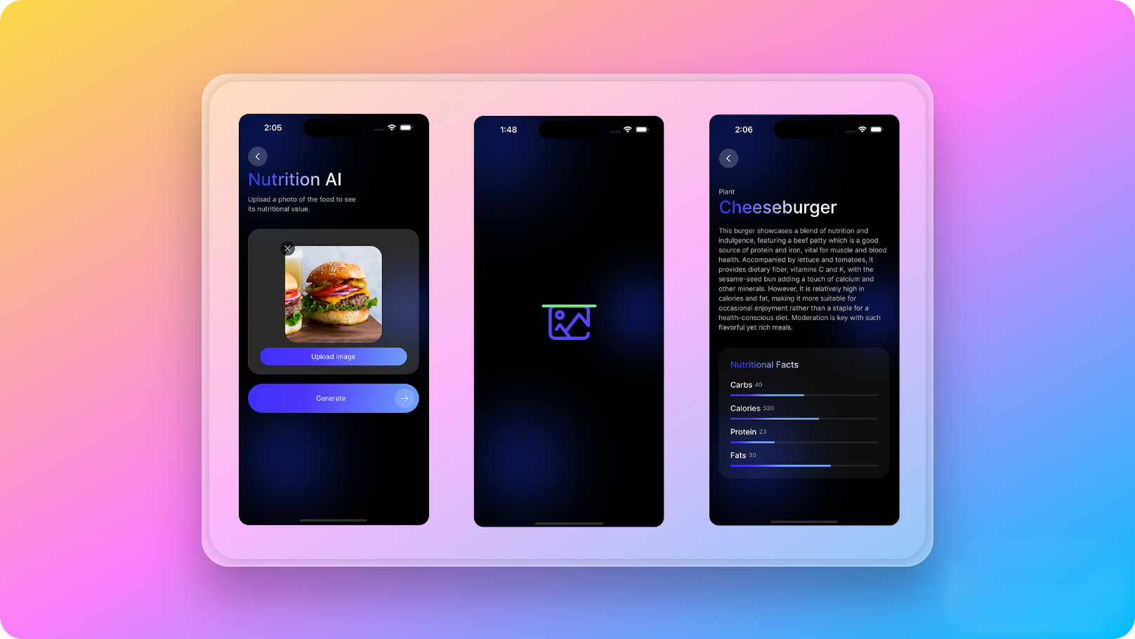 React Native Starter AI demo app's Nutrition AI app as an example of image to text AI application