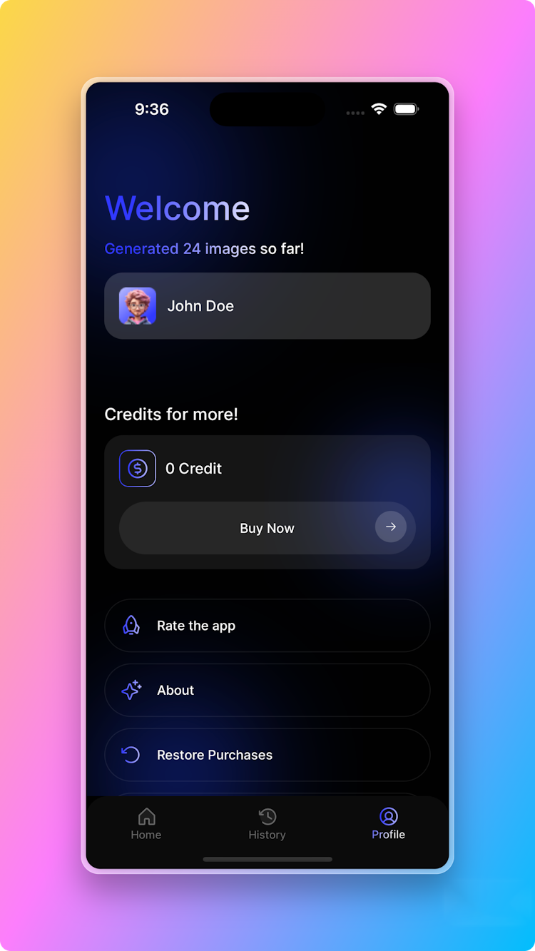 React Native Starter AI Profile Screen