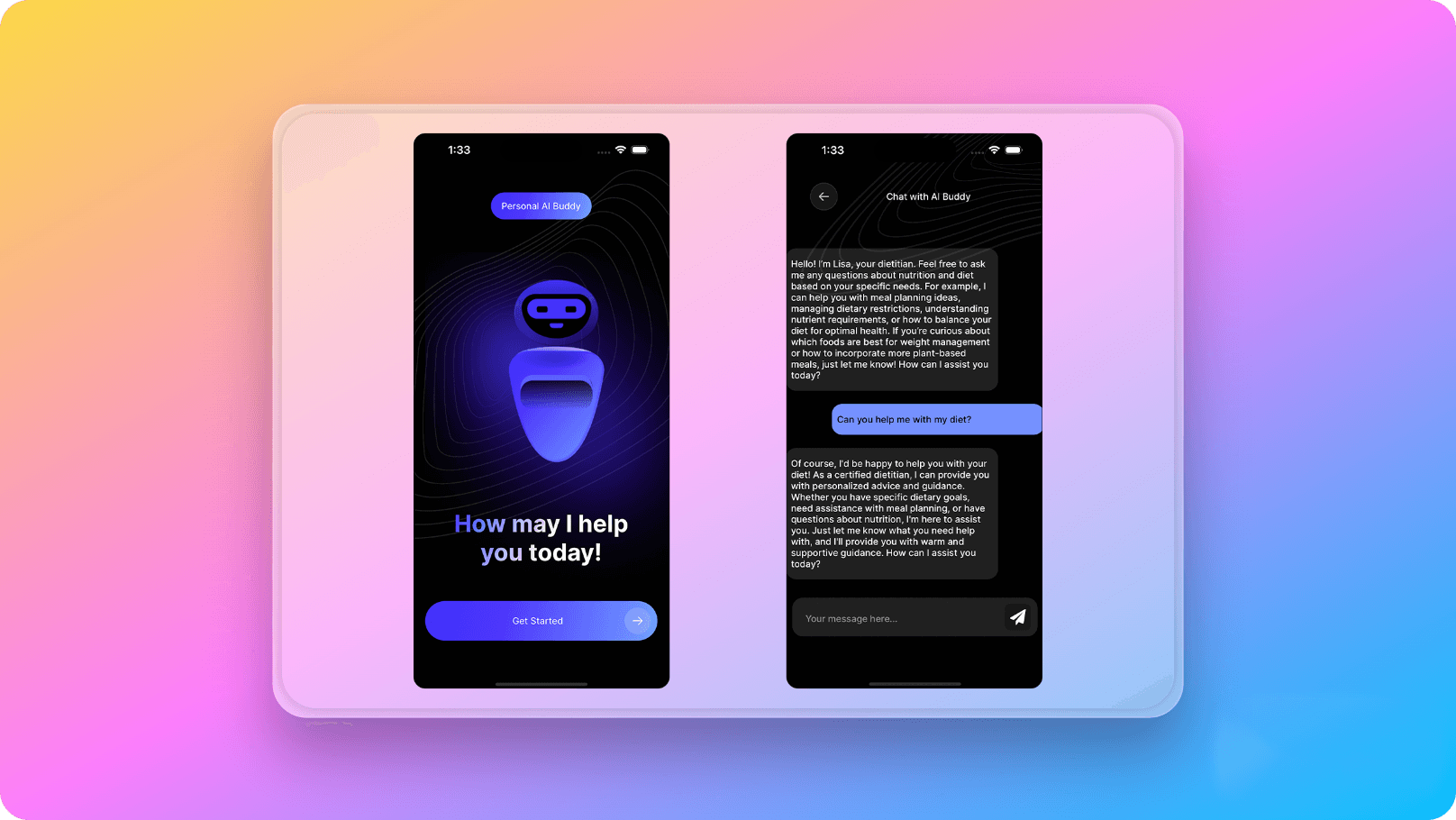 React Native Starter AI demo app's ai chat flow