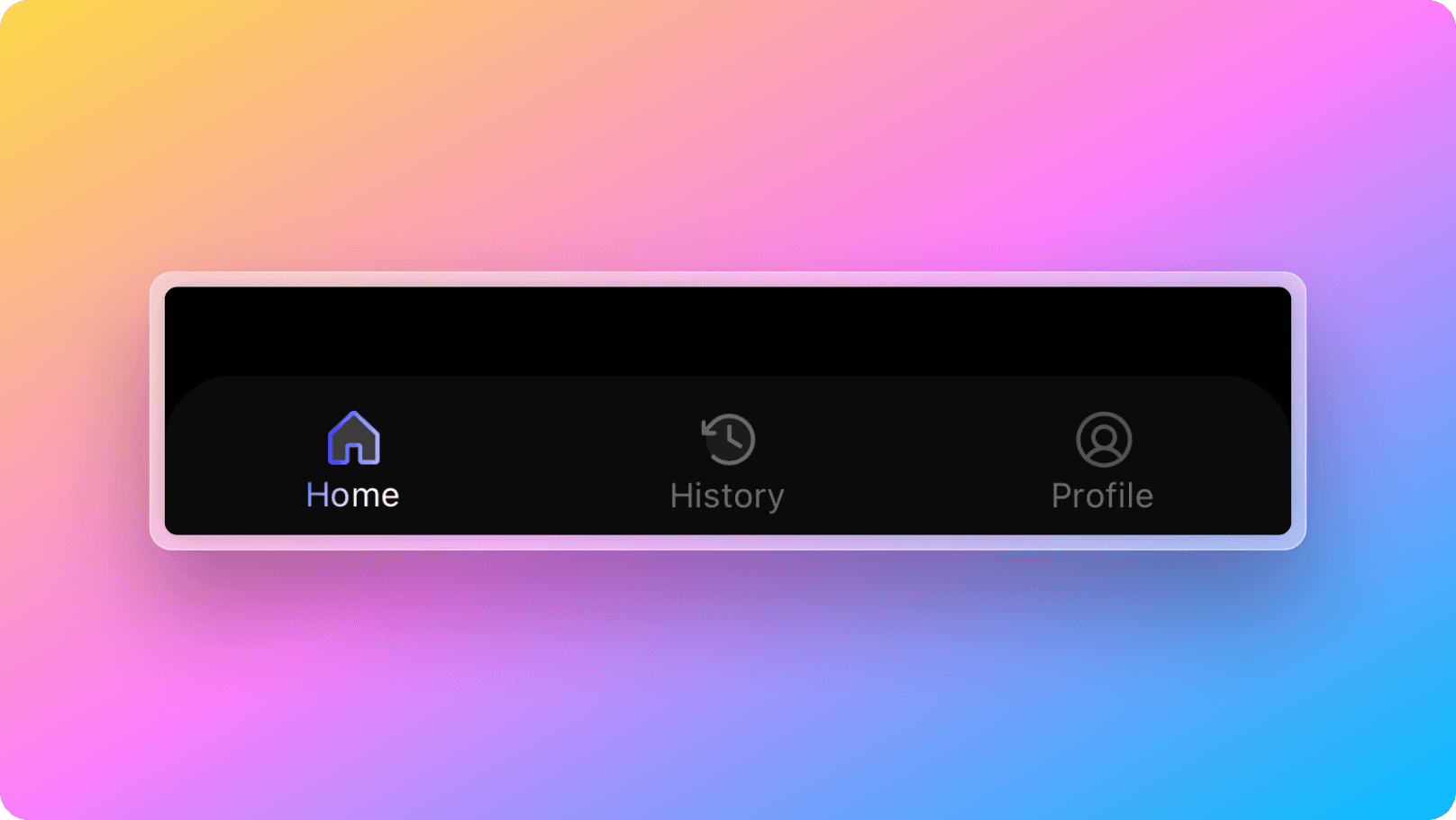 React Native Starter AI's beautifully designed bottom bar component